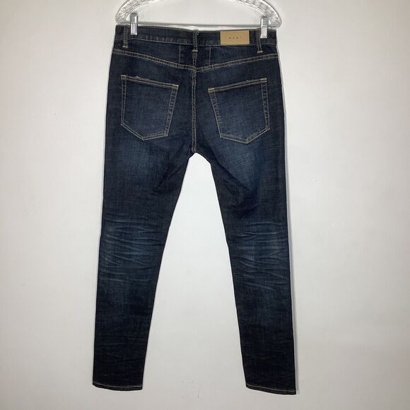mnml Mens Button Fly Jeans Blue Size 32 x 33 - Picture 3 of 7